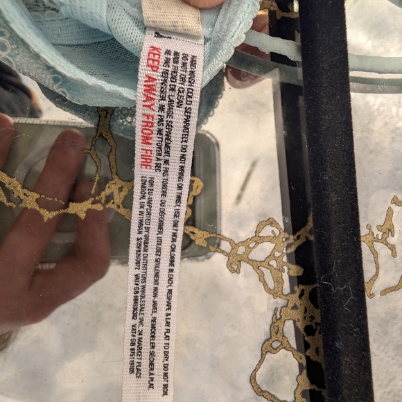 Free People Elegant Lace Trim Bralette in Light Blue Size Small - Picture 2 of 8